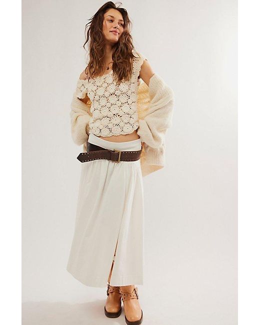 Free People Natural We The Free Alicia Crochet Sweater