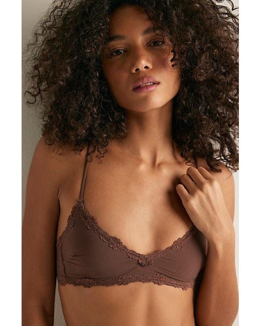 Intimately By Free People Brown Charlie V-Neck Bralette By