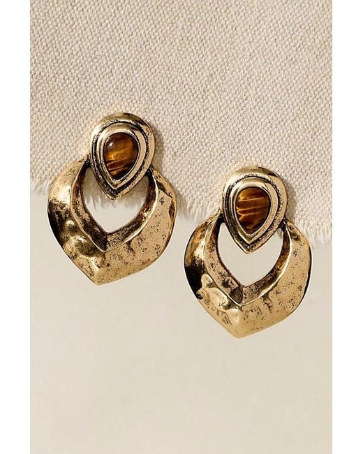 Free People Metallic Cecila Statement Earrings