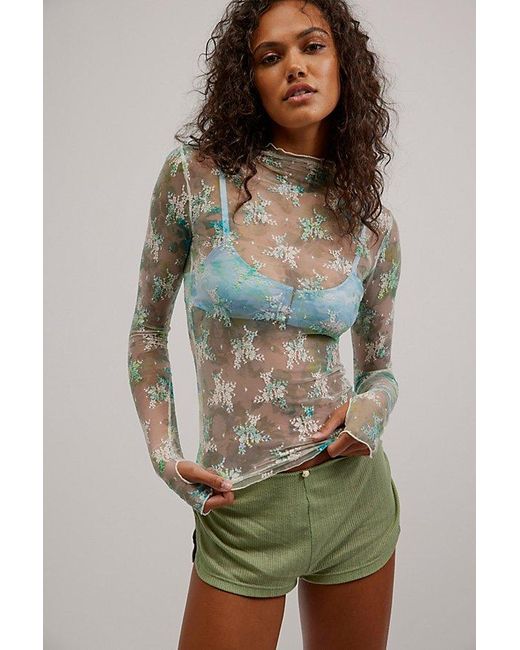 Intimately By Free People Multicolor Lady Lux Printed Layering Top