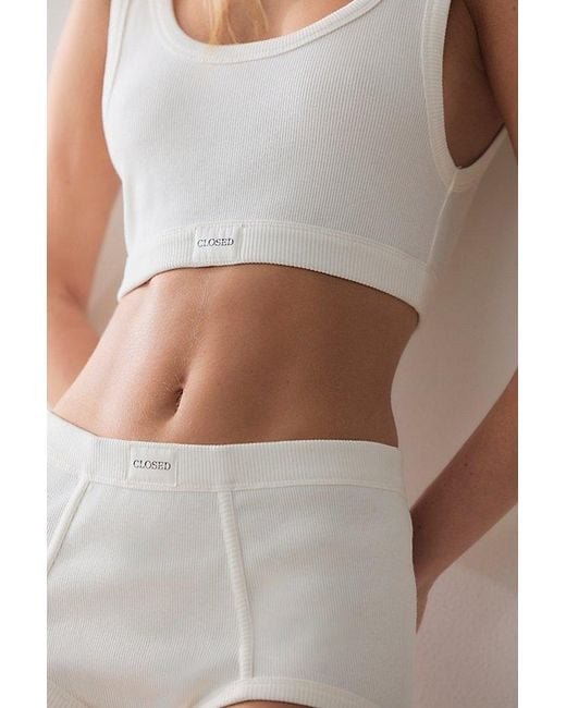 Closed Gray Solid Brief Undies