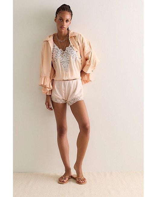 Intimately By Free People Natural Dance With Me Slip Shorts By
