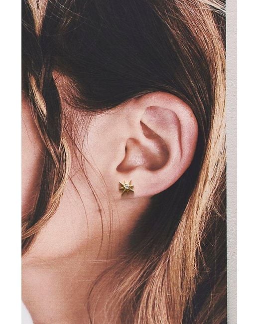 Local Eclectic Metallic Starburst Flatback Earrings