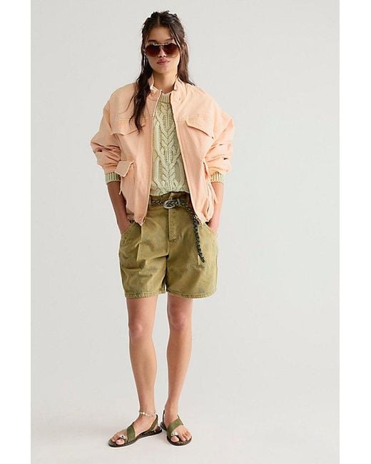 Free People Green Francis Pullover