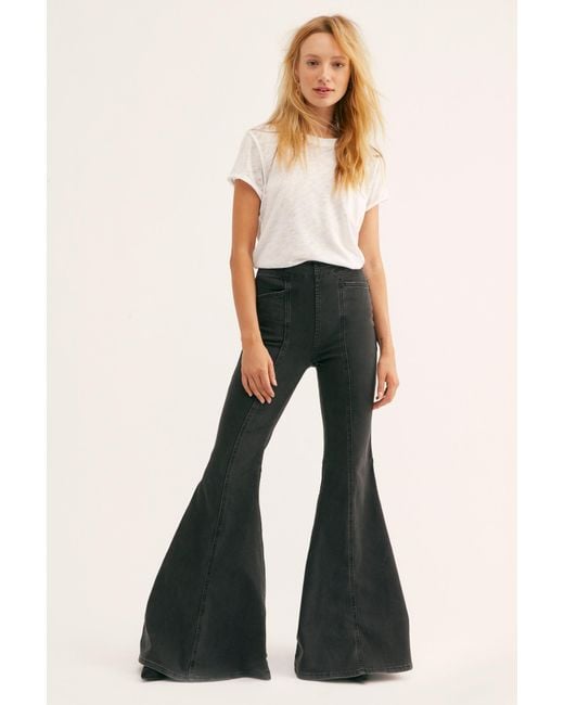 Free People Black Know Me Better Flare Jeans