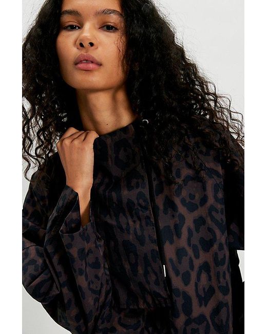 Apparis Black Sky Leopard Windbreaker Jacket