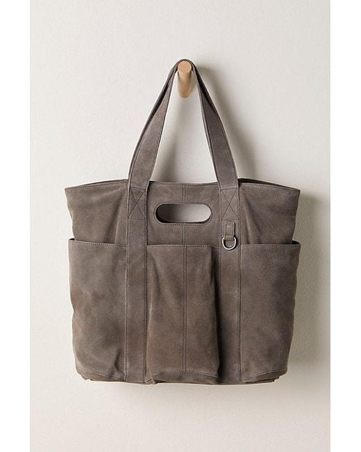 Free People Brown Suede Caravan Tote