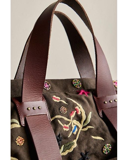 Free People Brown X The Falls Long Weekend Bag