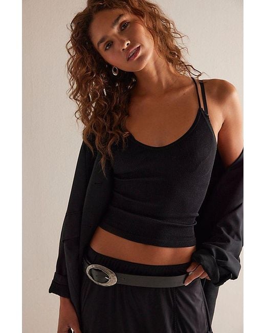 Free People Black Something To Love Cami