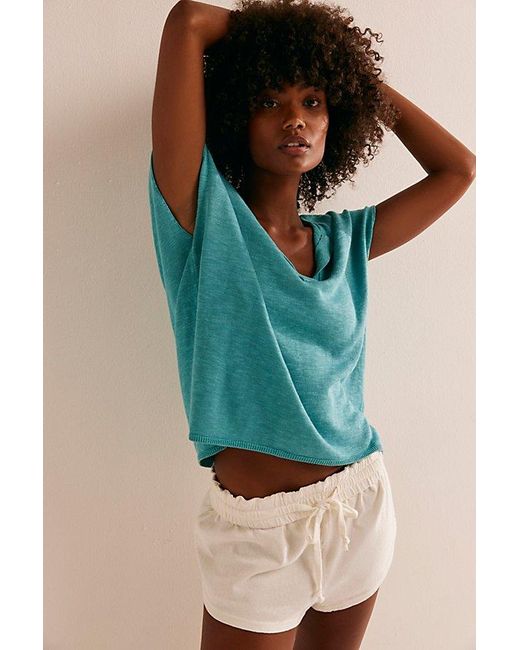 Free People Green Marina Del Sol Sweater Top