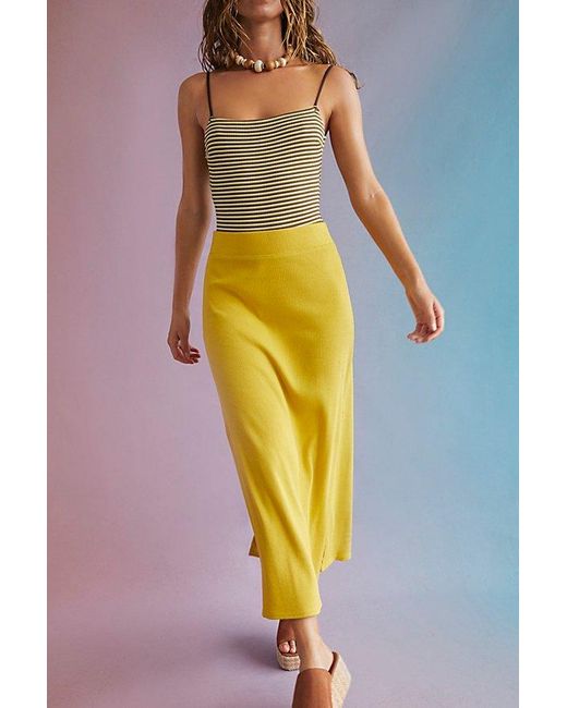 Free People Yellow Maxine Skirt Set