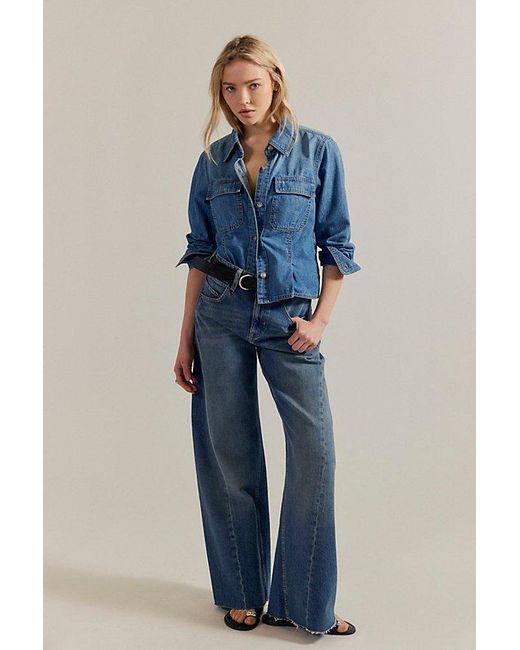 Free People Blue Crvy Alter Ego Boyfriend Jeans By