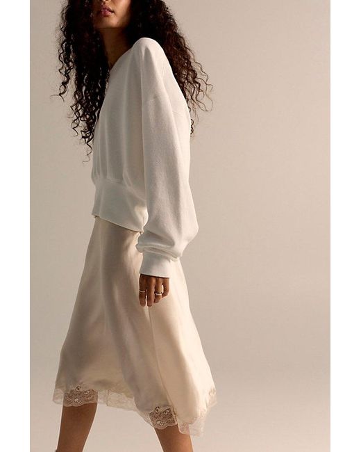 Free People White All Day Pullover