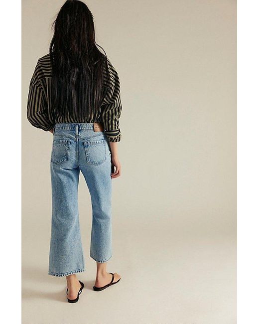 Free People Blue Sunny Afternoon Ankle Flare Jeans