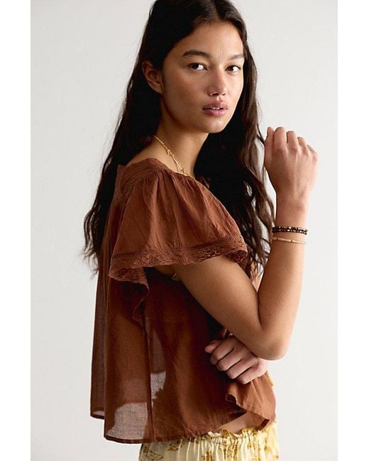 Free People Brown Monica Top