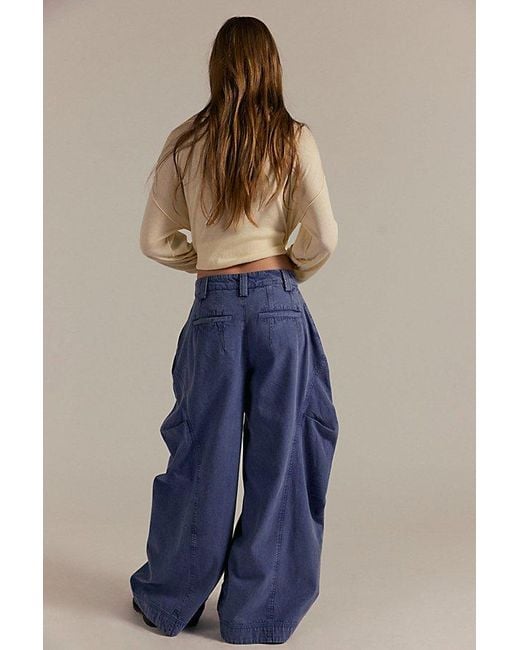 Free People Blue Must Have Wide-Leg Pants