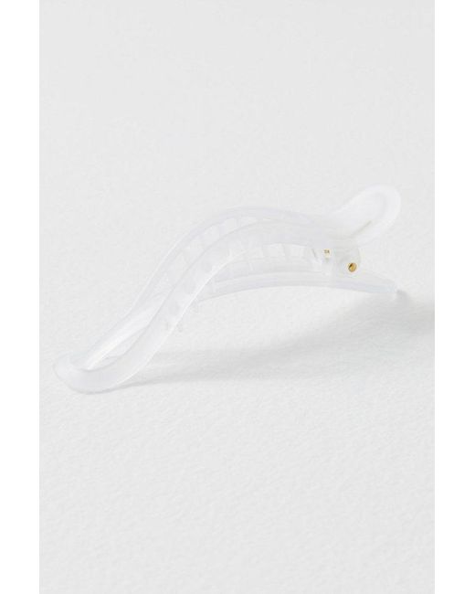 Free People White Alley Oop Flat Lay Claw Clip