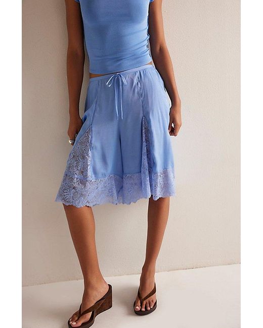 Free People Blue Made You Look Shorts