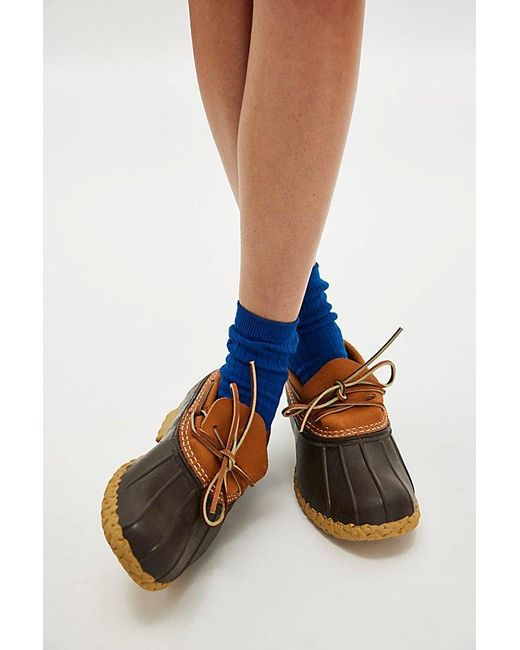 L.L. Bean Blue L. L.Bean Boots, Leather Rubber Mocs Shoe