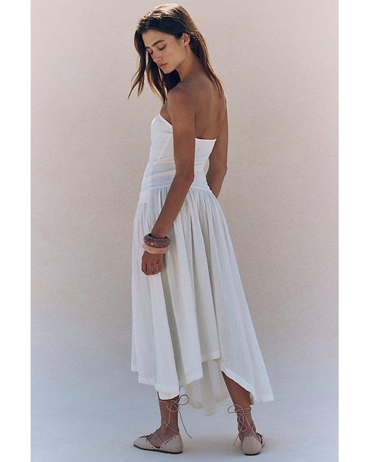 free-est White Sable Midi Dress By