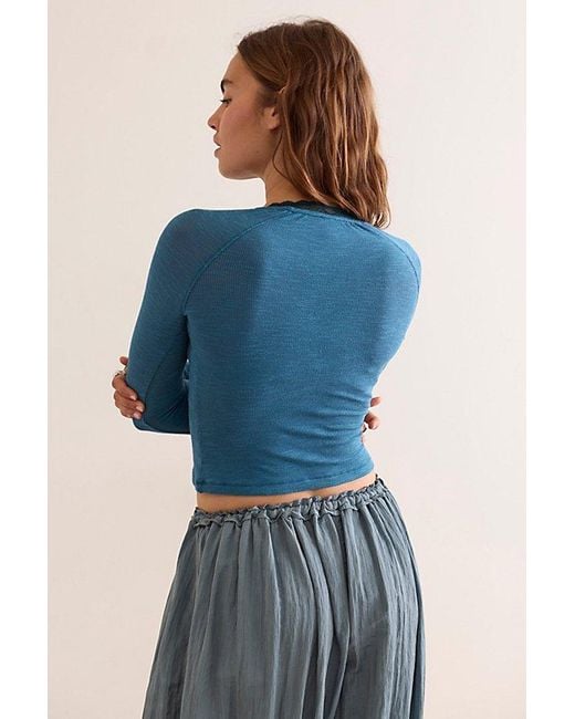 Intimately By Free People Blue A Little Bit Layering Top By