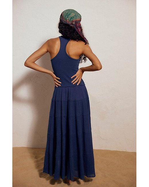 free-est Blue Set Sail Maxi Dress By