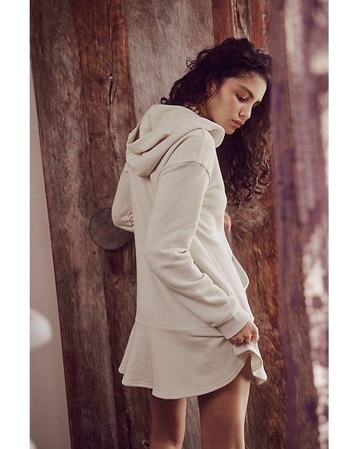 free-est Brown Rafferty Hoodie Mini Dress By