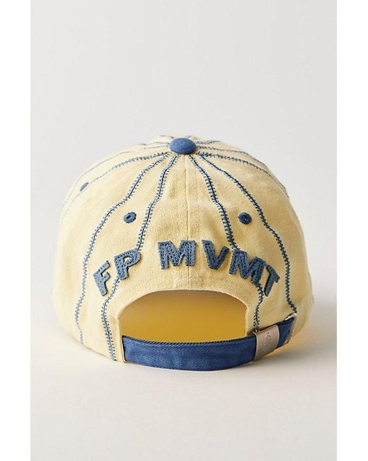 Free People Blue Baseline Baseball Cap