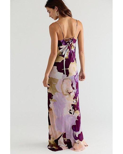 Shona Joy Purple Gia Bias Maxi Dress