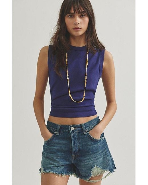 Free People White We The Free Now Or Never Denim Shorts