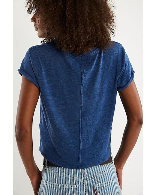 Free People Blue Take 2 Tee