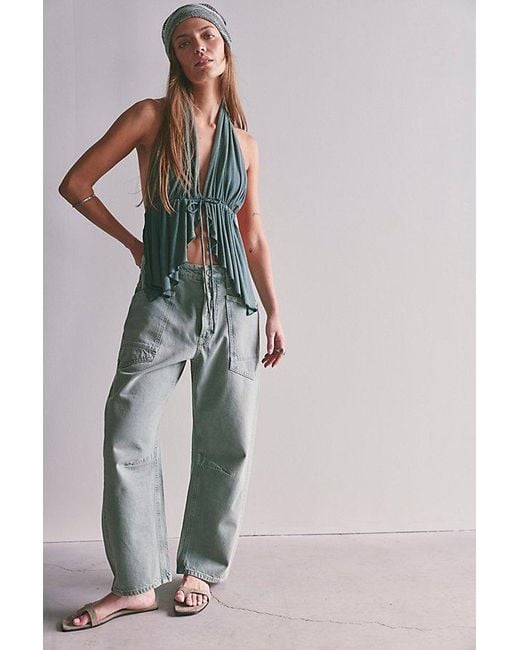 Free People Multicolor Minimalist Moxie Barrel Jeans