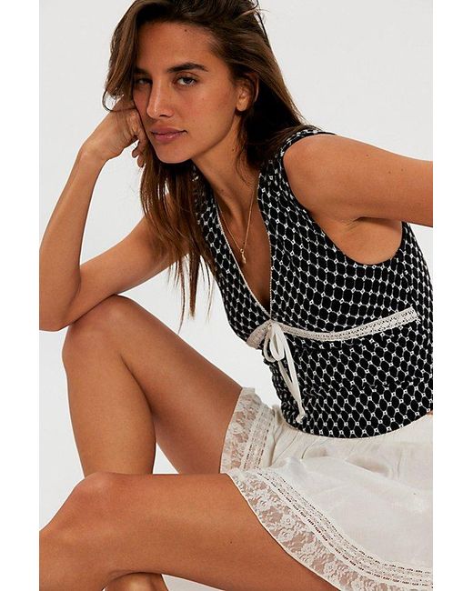 Free People White Good Graces Top