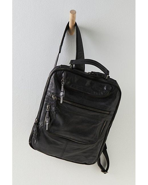 Free People Black East End Leather Backpack