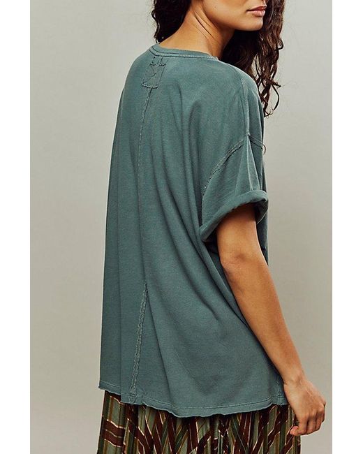Free People Green Nina Tee At Free People In Topiary, Size: Small