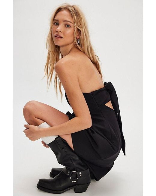 Free People Black Floreo Mini Dress