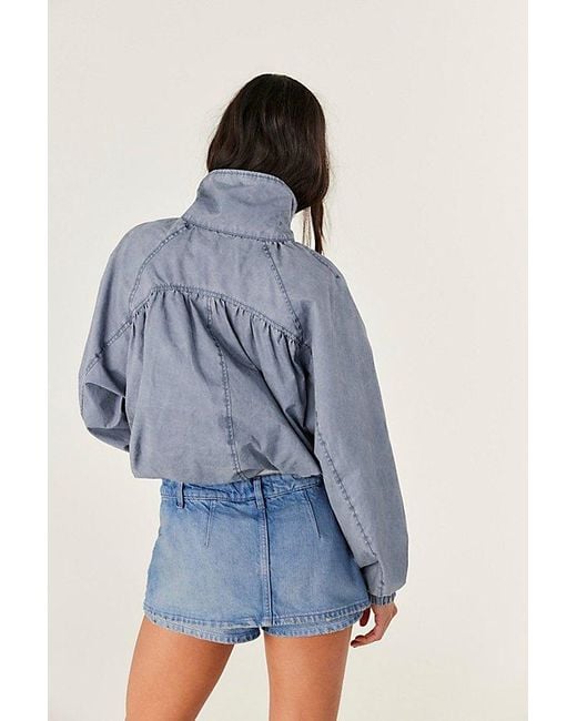 Free People Blue We The Free Gallivanting Peekaboo Skort