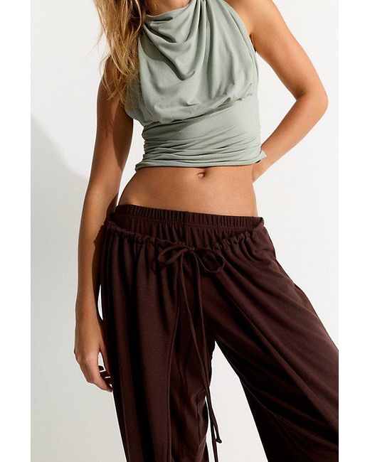 Free People Brown Good Feels Luisa Harem Pants