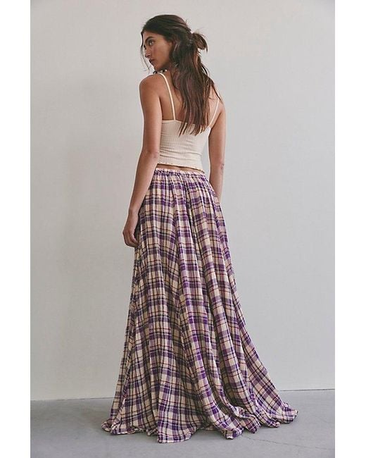 Free People Brown Ives Maxi Skirt