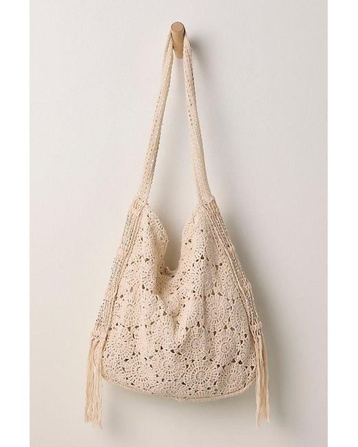 Free People Natural Sunrise To Sunset Crochet Tote
