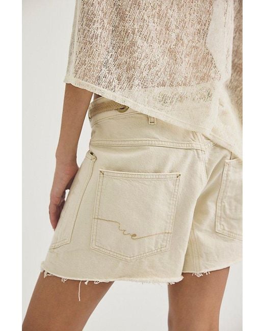 Free People Natural Moxie Barrel Shorts