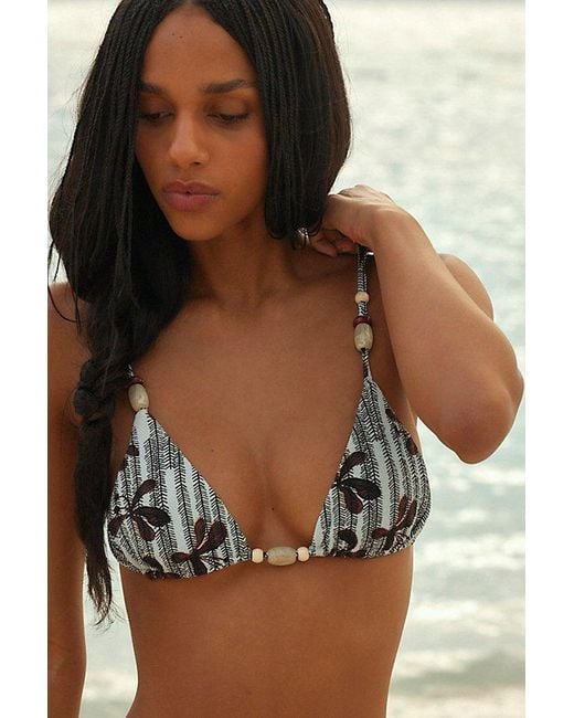 FELLA SWIM Brown Tony Triangle Bikini Top