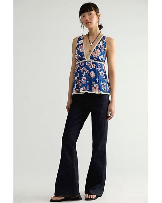Free People Blue Rome Printed Tank Top
