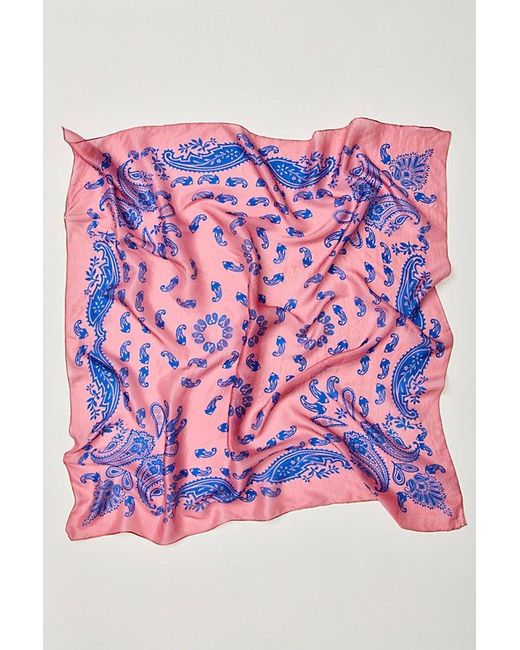 Free People Pink So Silk Printed Bandana
