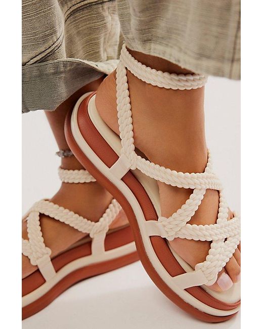 Melissa Natural Buzios Jelly Strap Platform Sandal