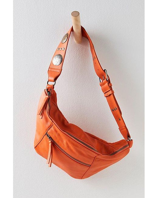 Free People Orange Wilder Embellished Sling Bag