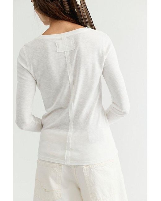 Free People Gray Tinsley Long Sleeve Top