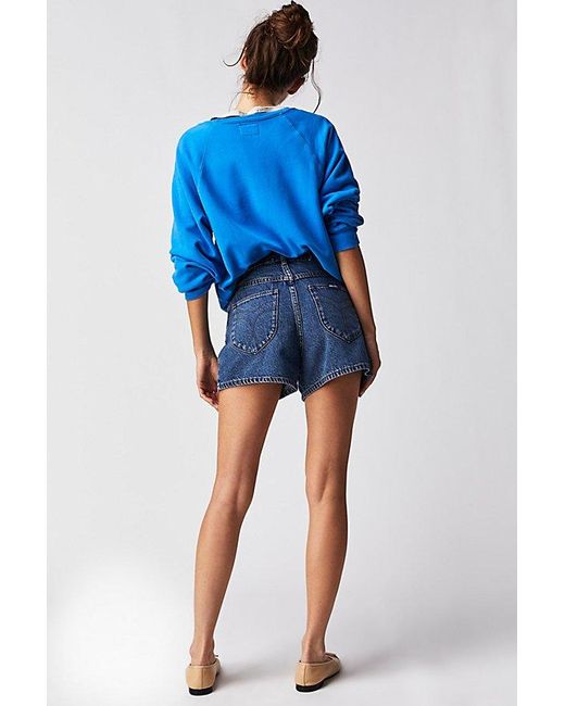 Rolla's Multicolor Mirage Shorts At Free People In Organic Mid Blue, Size: 25
