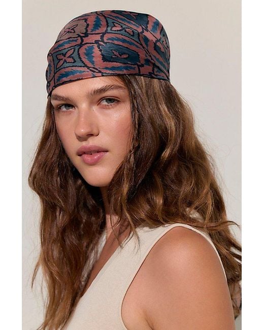 Free People Black So Silk Printed Bandana