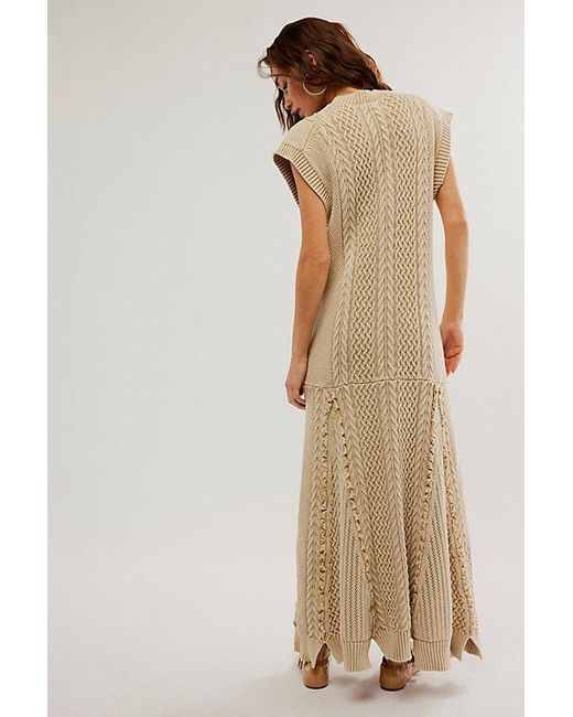 Mes Demoiselles Natural Saki Knitted Dress At Free People In Beige, Size: 1